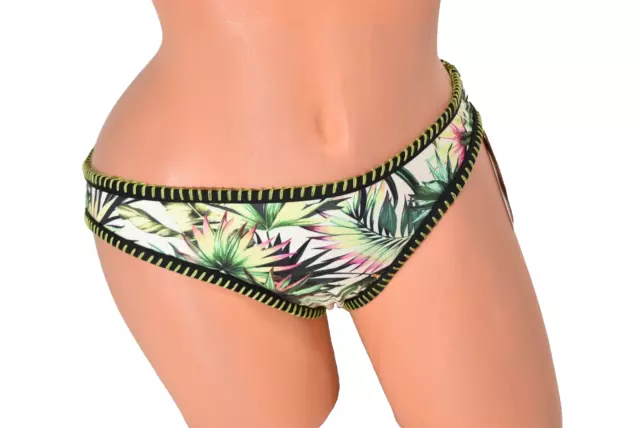 Women's Lucky Brand Multi-Colored Palms Hipster Bikini Bottom  Size M NWT