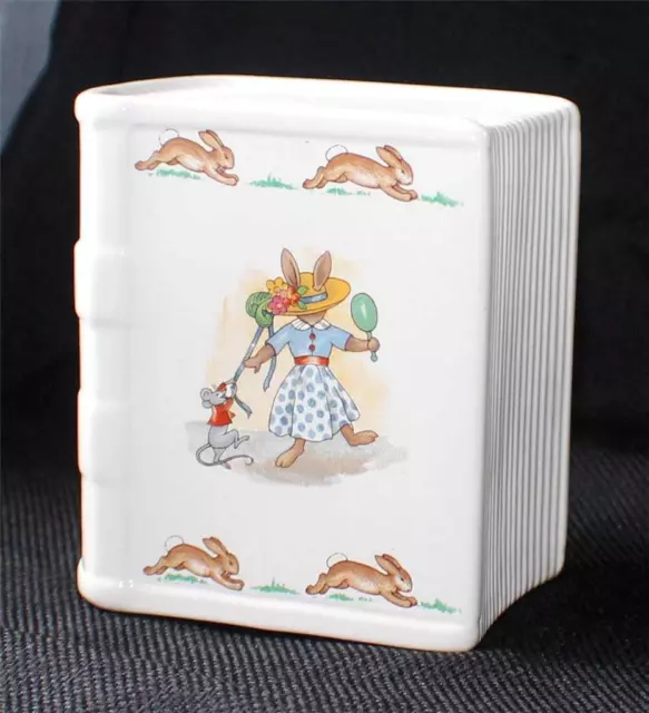 Vintage Royal Doulton Bunnykins Chine Try Sur Chapeaux / Voilier Livre Tirelire