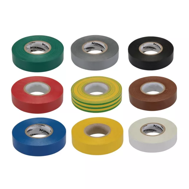 PVC Insulation Electrical Tape Flame Retardant Sports Crafts Assorted Colours