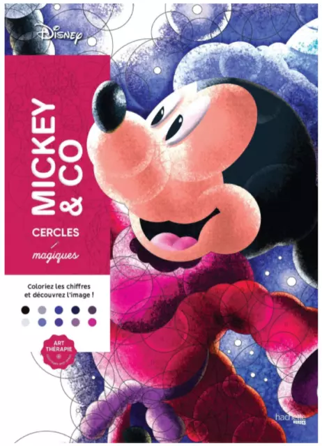 Disney Mickey Mouse Coloring by Number Book Anti-Stress Creative Gift (French)