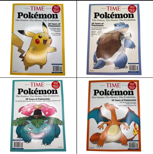 TIME MAGAZINE POKEMON 2025 Blastoise Venusaur Charizard Pikachu ...