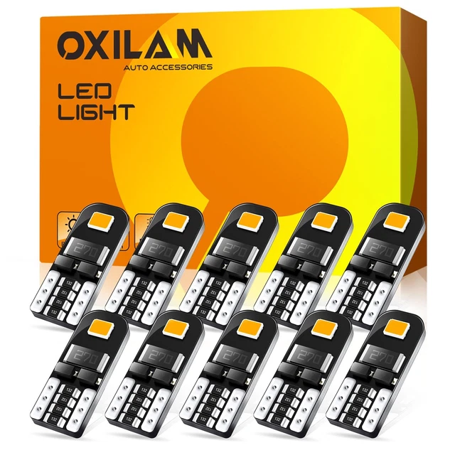OXILAM LED License Plate/Side Marker Light Bulb Canbus T10 168 194 2825 Amber AS