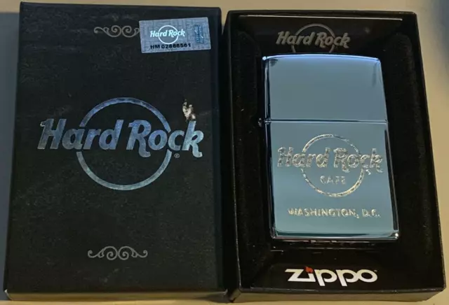 Hard Rock Cafe WASHINGTON DC 2022 Silver Chrome ZIPPO Lighter New Sealed Sticker