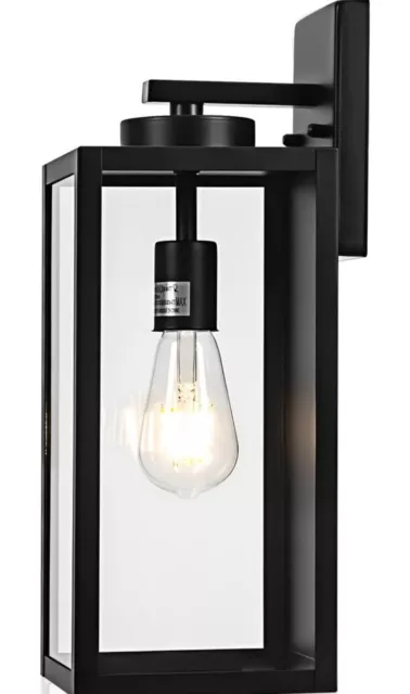 Outdoor Wall Light Fixture, Large 16" Exterior Wall Ordinary 16 inch Black