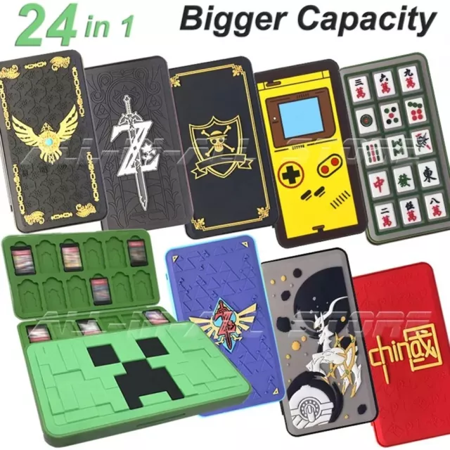 Boite Rangement jeux Nintendo switch 24 cartes modele au choix zelda minecraft