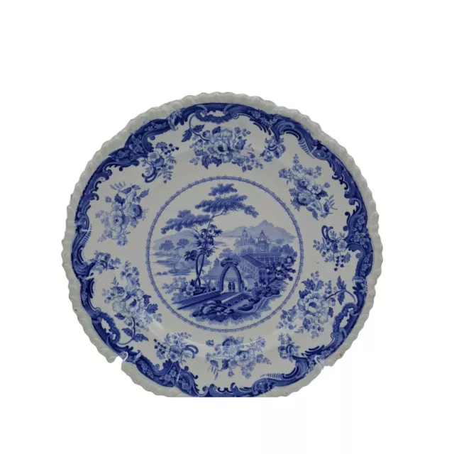 Minton Antique Chinese Marine Plate Blue and White Transferware c.1830