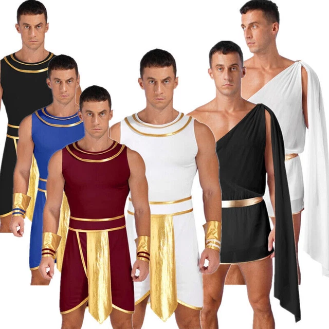 MENS ANCIENT EGYPT King Costume Egyptian Pharaoh Robe Halloween Fancy