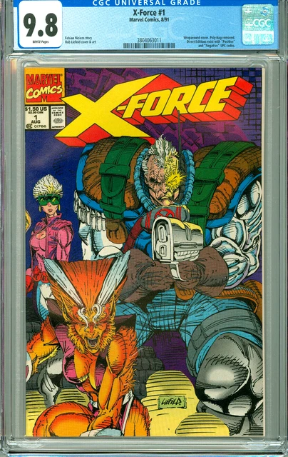 X-FORCE 1 CGC 9.8 WP NEGATIVE UPC CODE New CASE Copper Age MARVEL COMICS 1991 X-FORCE 1 CGC 9.8 WP NEGATIVE UPC CODE New CASE Copper Age MARVEL COMICS 1991