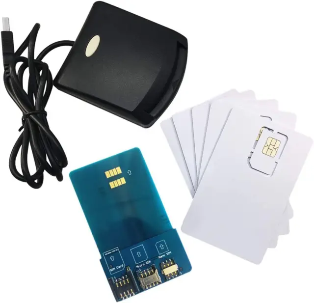 LTE WCDMA ICCID SIM USIM 4G Secure Card Reader Writer Programmer with 5Pcs Blank