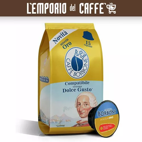 180 CAPSULE cialde Caffe BORBONE Compatibile Nescafe Dolce Gusto Miscela ORO