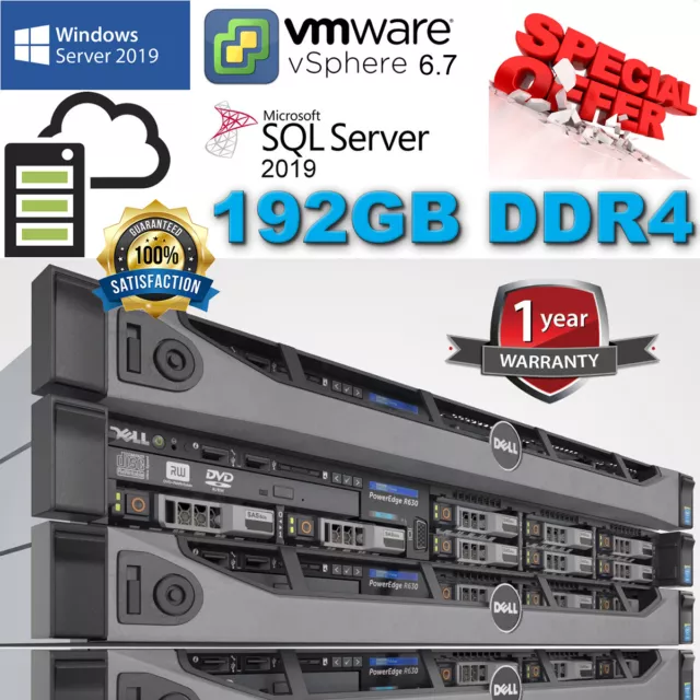 Dell PowerEdge R630 OEM Xeon E5-2680v4 128GB 192GB 256GB DDR4   3.84TB SSD FAST