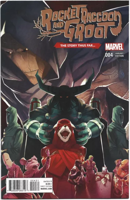 Rocket Raccoon and Groot #4 Campbell Story Thus Far Variant Marvel 2016 VF/NM