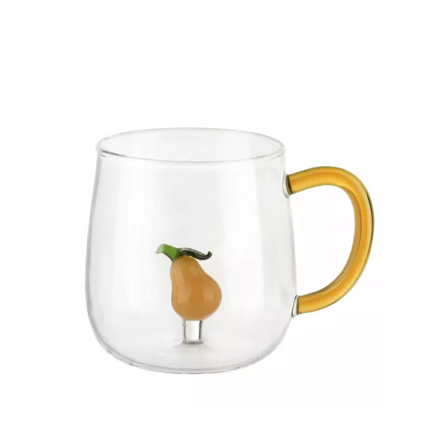 KASANOVA Mug in vetro borosilicato 380 ml pera giallo Tavola,Tè e caffè