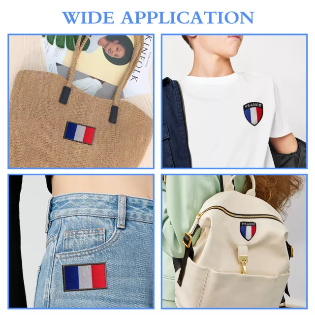 2PCS HOOK AND Loop Jacket Pants Backpack Embroidered Badge French