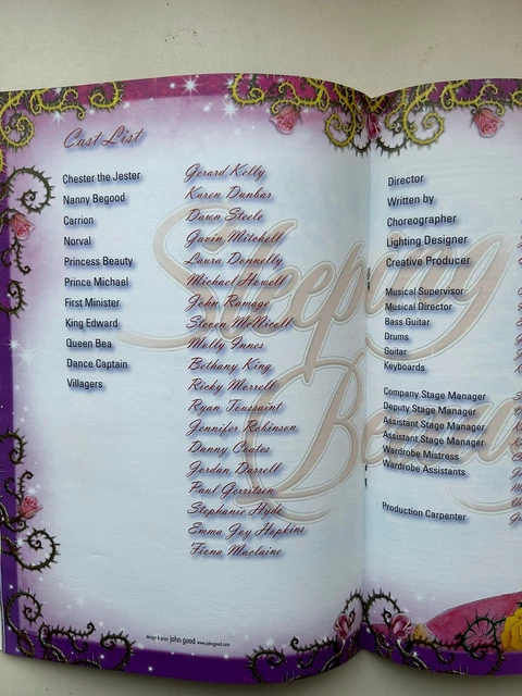 PANTO / Pantomime programme SLEEPING BEAUTY £4.50 - PicClick UK
