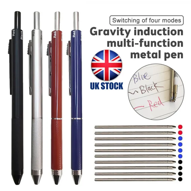 4 In 1 Ballpoint Pen 3 Colors Ball Pen 1 Automatic Pencil For School Office UK