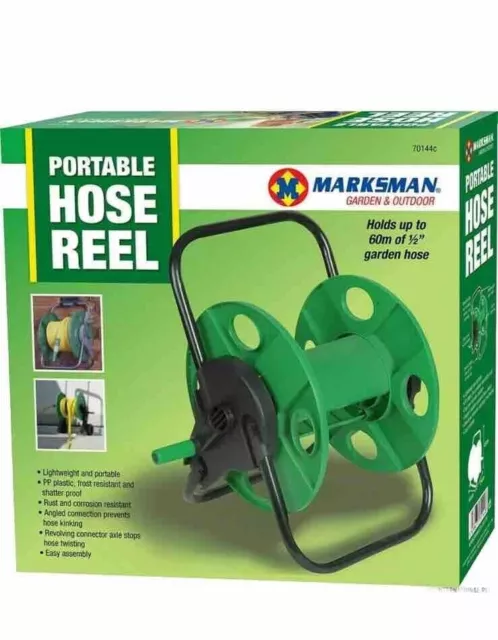 GARDEN HOSE REEL TROLLEY PORTABLE WATER PIPE FREE STANDING WALL MOUNTABLE uk