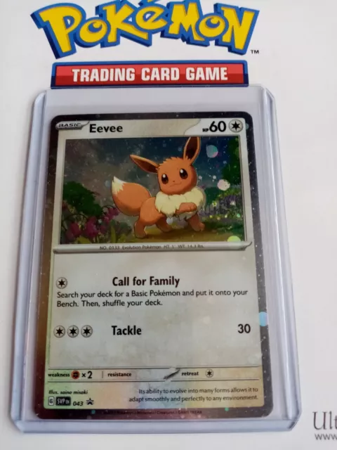 Eevee SVP043 - Cosmic Holo - Black Star Promo - Pokemon Card ✨