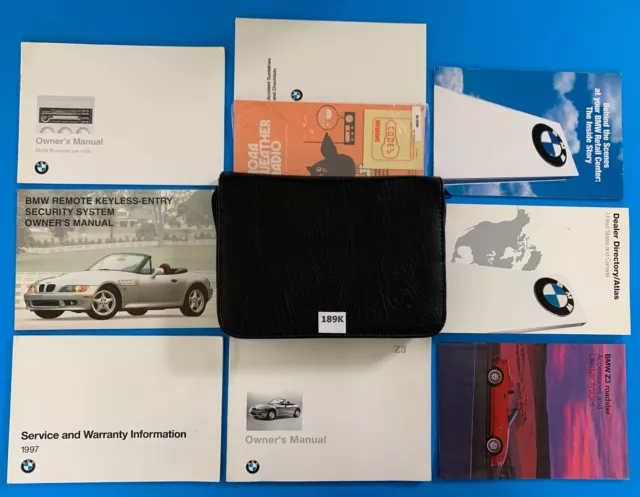1997 BMW (E36) Z3 1.9L Convertible Roadster Owners Manual Owner Books Set + Case 1997 BMW (E36) Z3 1.9L Convertible Roadster Owners Manual Owner Books Set + Case