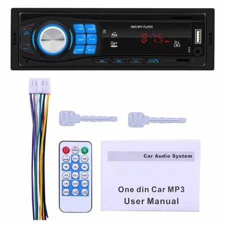 Bluetooth Car In-Dash FM Radio Stereo Audio Receiver MP3 Player SD/USB Aux Input 3