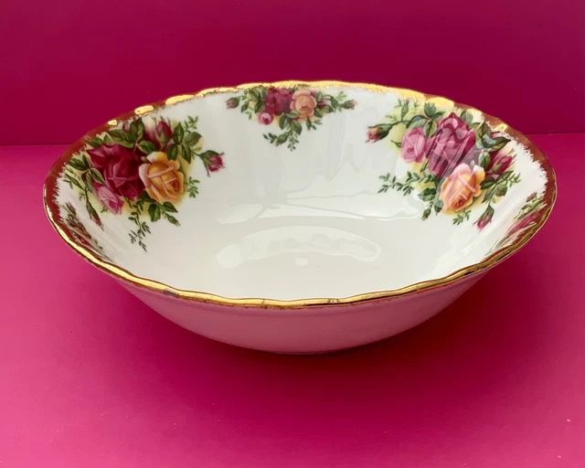 ROYAL ALBERT OLD Country Roses Cereal Fruit Bowl 1974 England Multi Buy