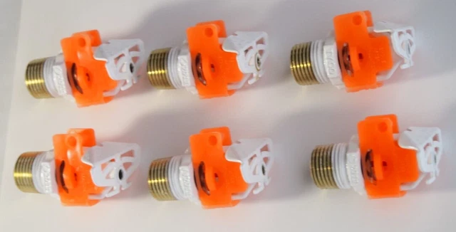 6 - TYCO Fire Sprinkler 155°F/68°C 5.6K 1/2"NPT H-Sidewall QR TY-FR Signal White