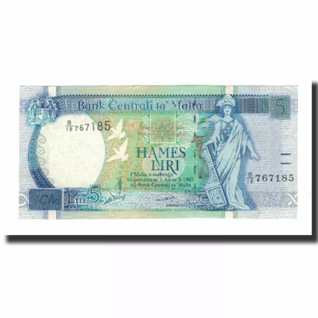 [#590482] Banknote, Malta, 5 Liri, Undated (1994), KM:46a, UNC(64)