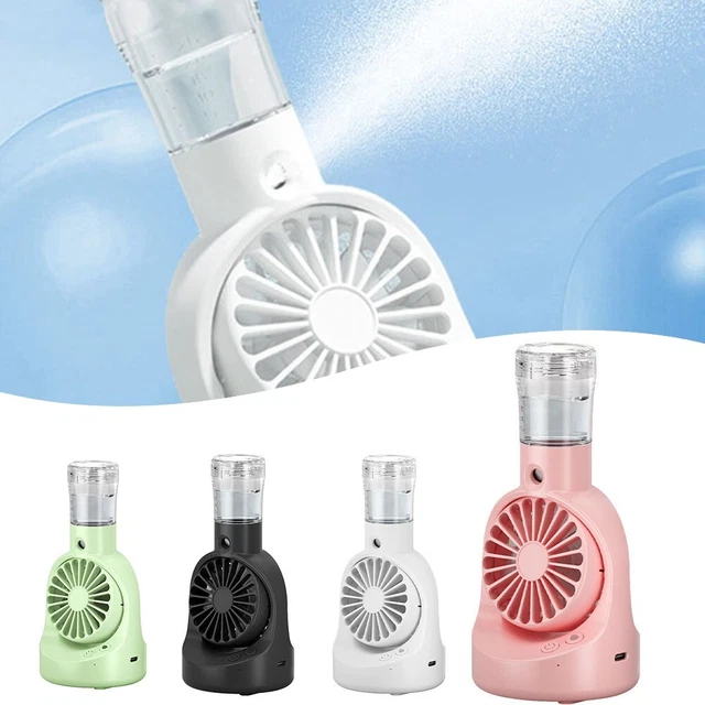 Ventilateur De Poche Brumisateur Rechargeable USB - Design Mignon Animalier (rose) - Batterie 500mAh - Silencieux - Pour L'été, Les Festivals, Les Voyages