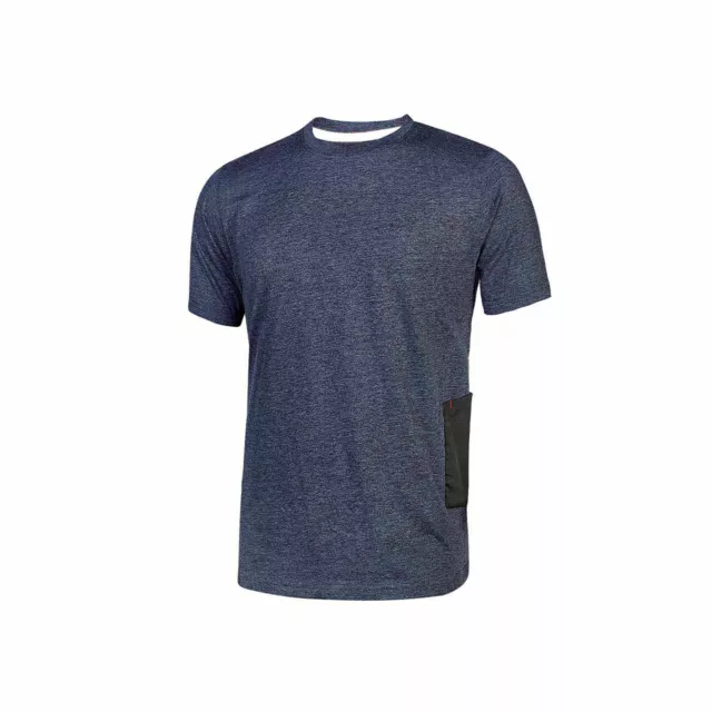 T-Shirt da lavoro manica corta U-Power Road colore blue varie taglie  slim-fit