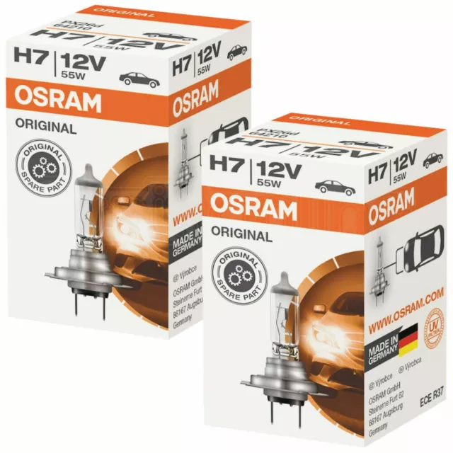 2 X OSRAM H7 499 477 12V 55W Halogen Car Headlight Headlamp