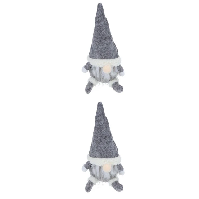 Juego de 2 juguetes de peluche de Navidad gnomos nórdicos decoraciones amantes mayores