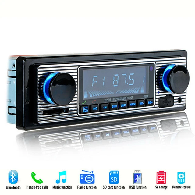 Car Bluetooth 4-CH MP3 Radio Player In-dash FM Stereo Audio USB SD AUX Remote