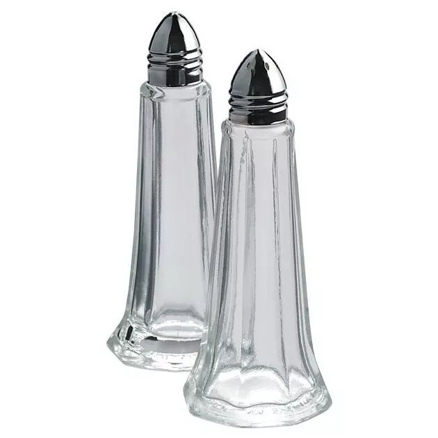 1oz GLASS SALT or PEPPER SHAKERS BOX OF 12 CAFE/PUB/RESTAURANT BULK BUY CATERING