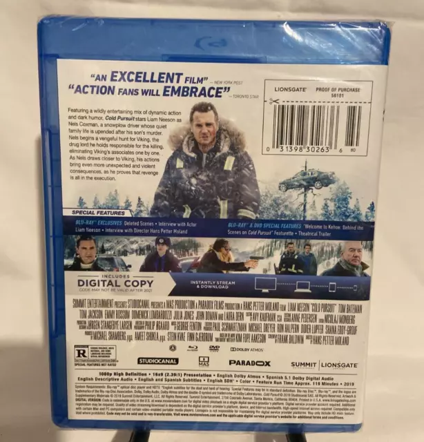 Cold Pursuit [New Blu-ray+ Dvd ) Liam Neeson , Laura Dern , Emmy Rossum and Tom 2