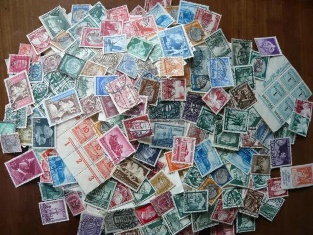 Lot,Deutsches Reich,DR,100 verschiedene Briefmarken,meist sind es mehr,1880-1944