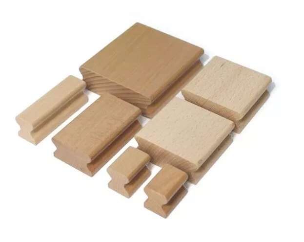 70 x 100 mm Stempelholz mit Griffmulden + Montageschaumstoff - Stempelklotz