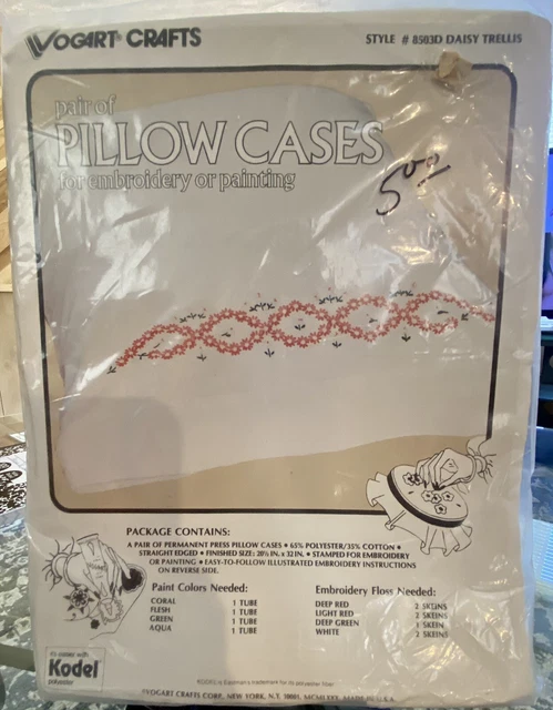 Fundas de almohada Vogart Crafts Daisy enrejado 8503D nuevas