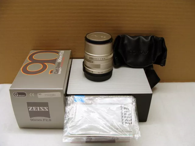 Carl Zeiss - Zeiss for Contax G Sonnar 2.8/90 "Lens neuwertig boxed" - TOP!