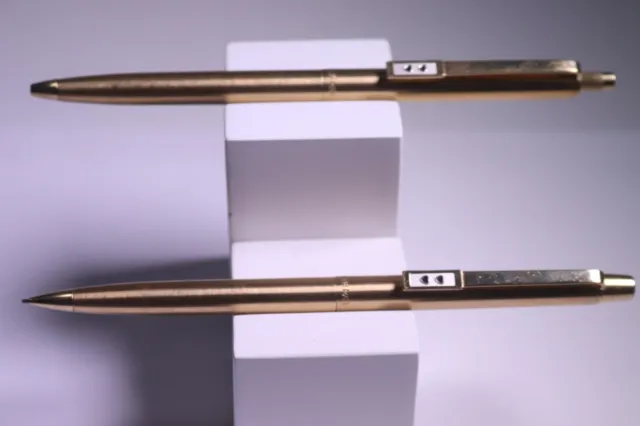 Paper Mate Pen Set Retractable Ballpoint Pen & Pencil Golden - Well