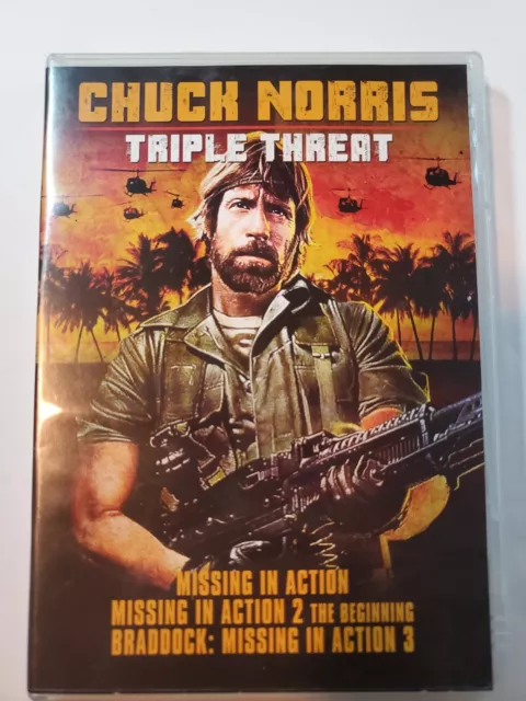 Chuck Norris Triple Threat Missing in Action 1-3 DVD 2017 Shout Factory