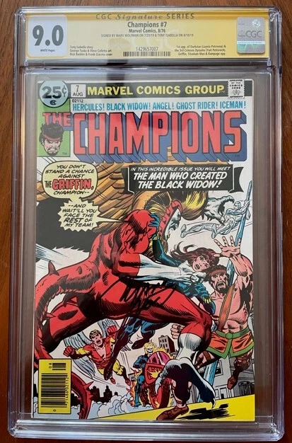Champions 7 CGC 9.0 SSx2 +1 NM raw  (1st Darkstar)  (signed 9.8/9.6/9.4/9.2 = 0)