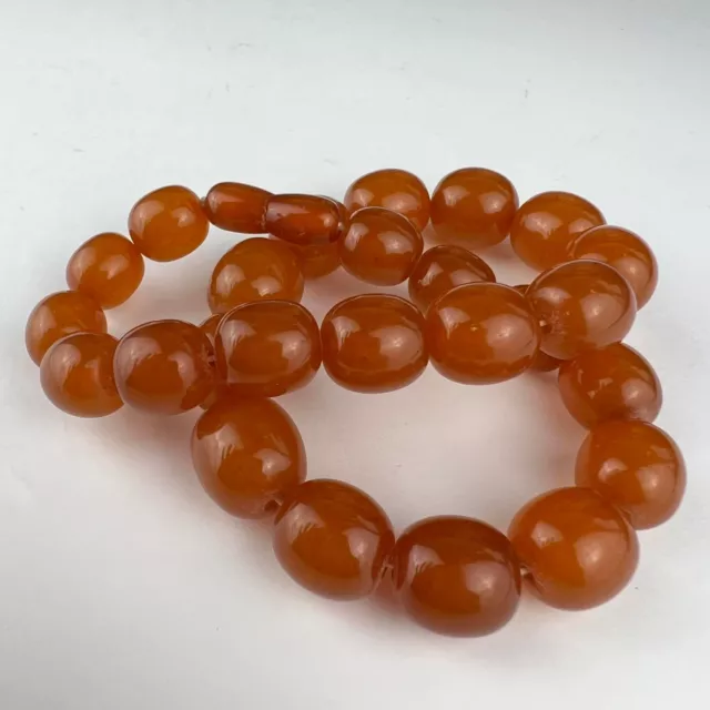 100% Genuine Vintage Baltic Amber Beads Necklace Butterscotch Egg Yolk 41 gr