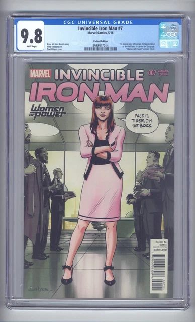 Invincible Iron Man 7 CGC 9.8 - 2016 1st Appearance Riri Women of Power Variant