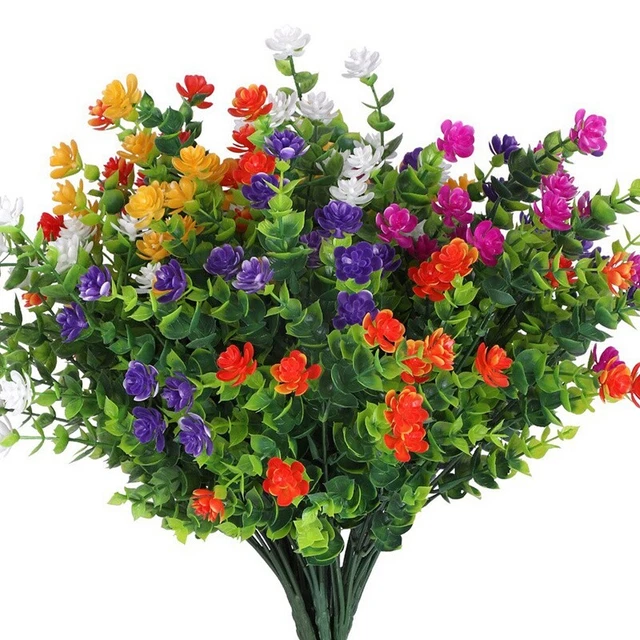 10 PEZZI fazzoletti di fiori artificiali fiori artificiali per esterni migliori raggi UV X4X1