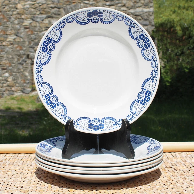 Assiettes Creuses 25 Cm - Lot De 6 En Porcelaine Océan Foncé - WAS Germany