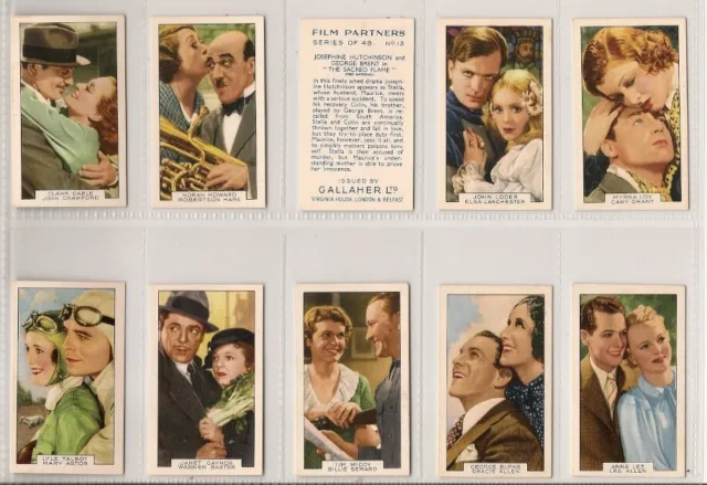 Gallaher, FILM PARTNERS, Full Set, 48/48x Cards, Very Good, 1935