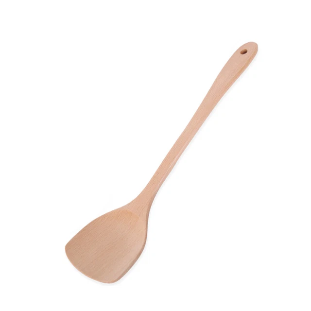 NON STICK PANS Spatula Wooden Wok Spoon Cooking Utensils Beech £8.99