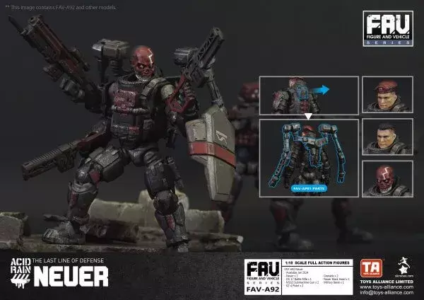 (In Stock) TOYS ALLIANCE x Acid Rain FAV-A92 1:18 Neuer Action Figure Set 3