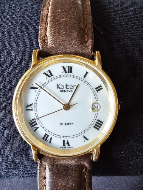 Geneve 18k Gold Electroplated Kolber Geneve Gold Watch RELOJ