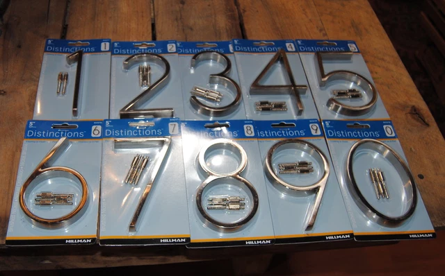 House Numbers Modern Hillman 5-Inch - Black Number 1 Floating Mount ...
